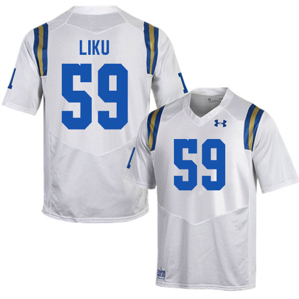 Men #59 Siale Liku UCLA Bruins College Football Jerseys Sale-White - Click Image to Close
